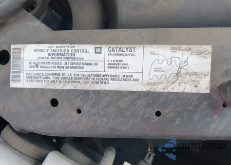 2004 Buick Century from USA, damaged, VIN 2G4WS52J241256069